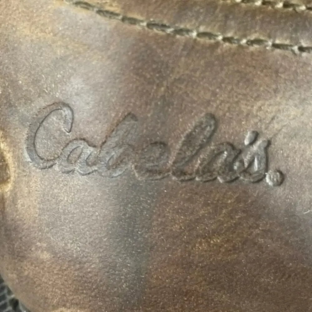 Cabela’s Men’s Pinedale Western Brown Full Grain Leather Square Toe Work Boots